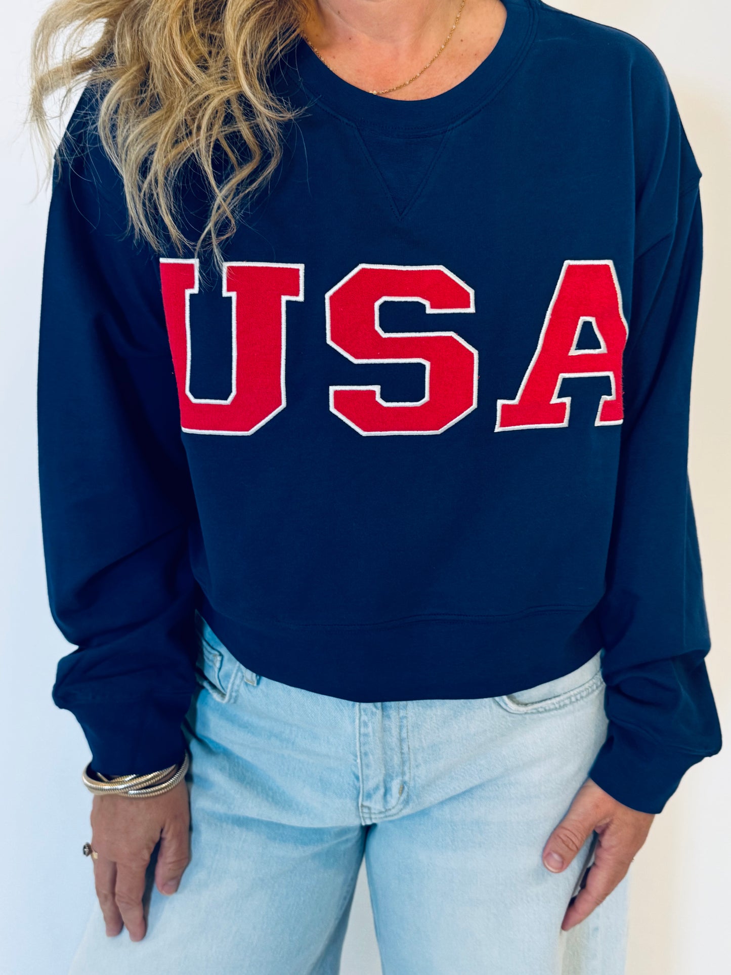 USA Cropped Sweatshirt