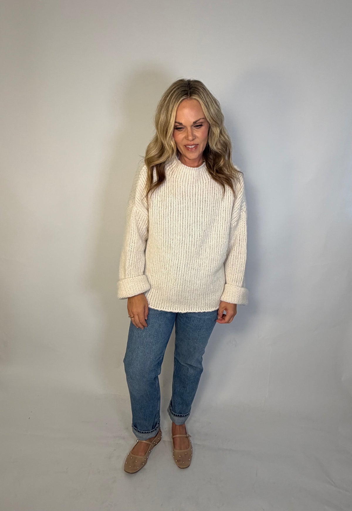 Cozy Days Mock Neck Sweater
