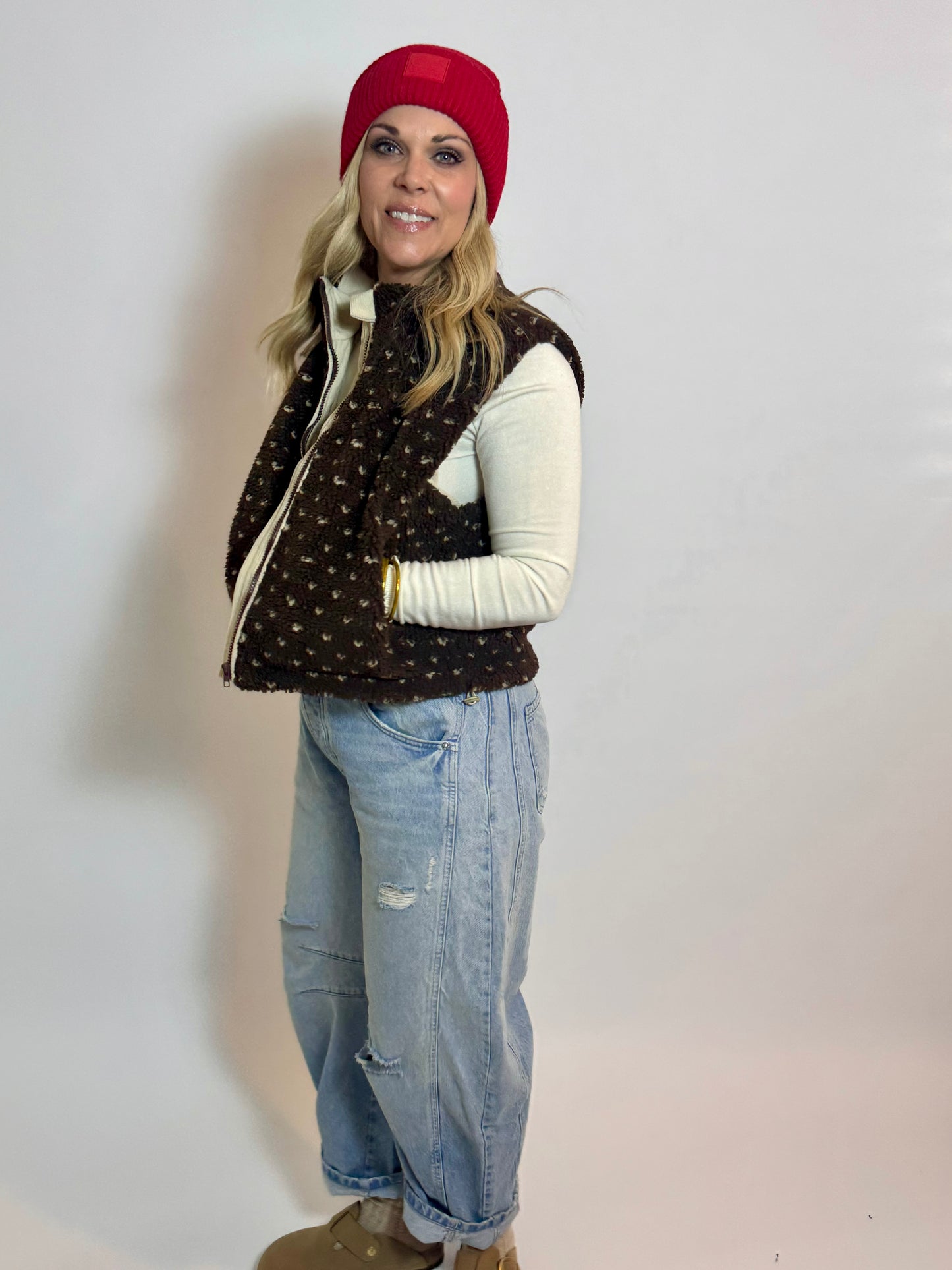The Cozy Dot Vest