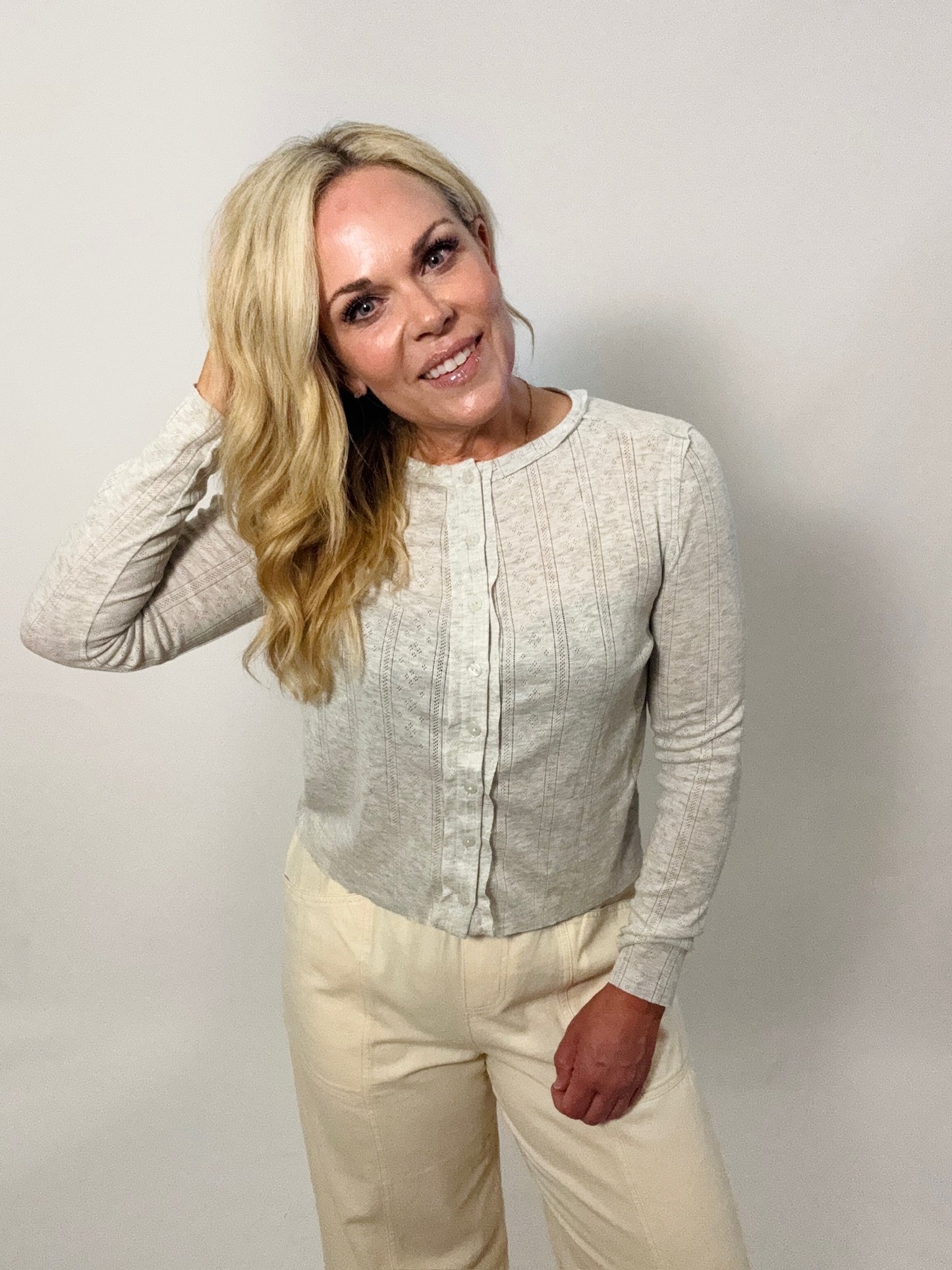 Pointelle Cardigan