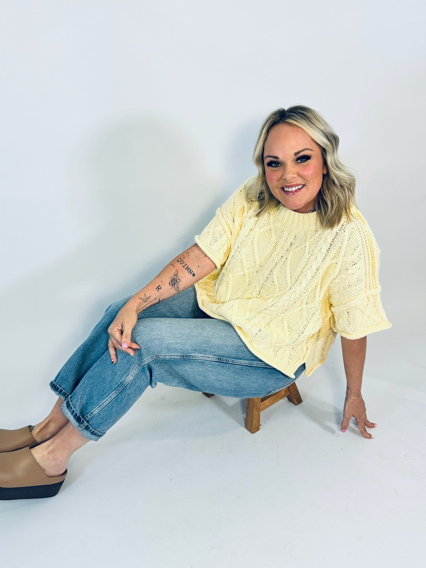 Sunshine Cable Knit Top