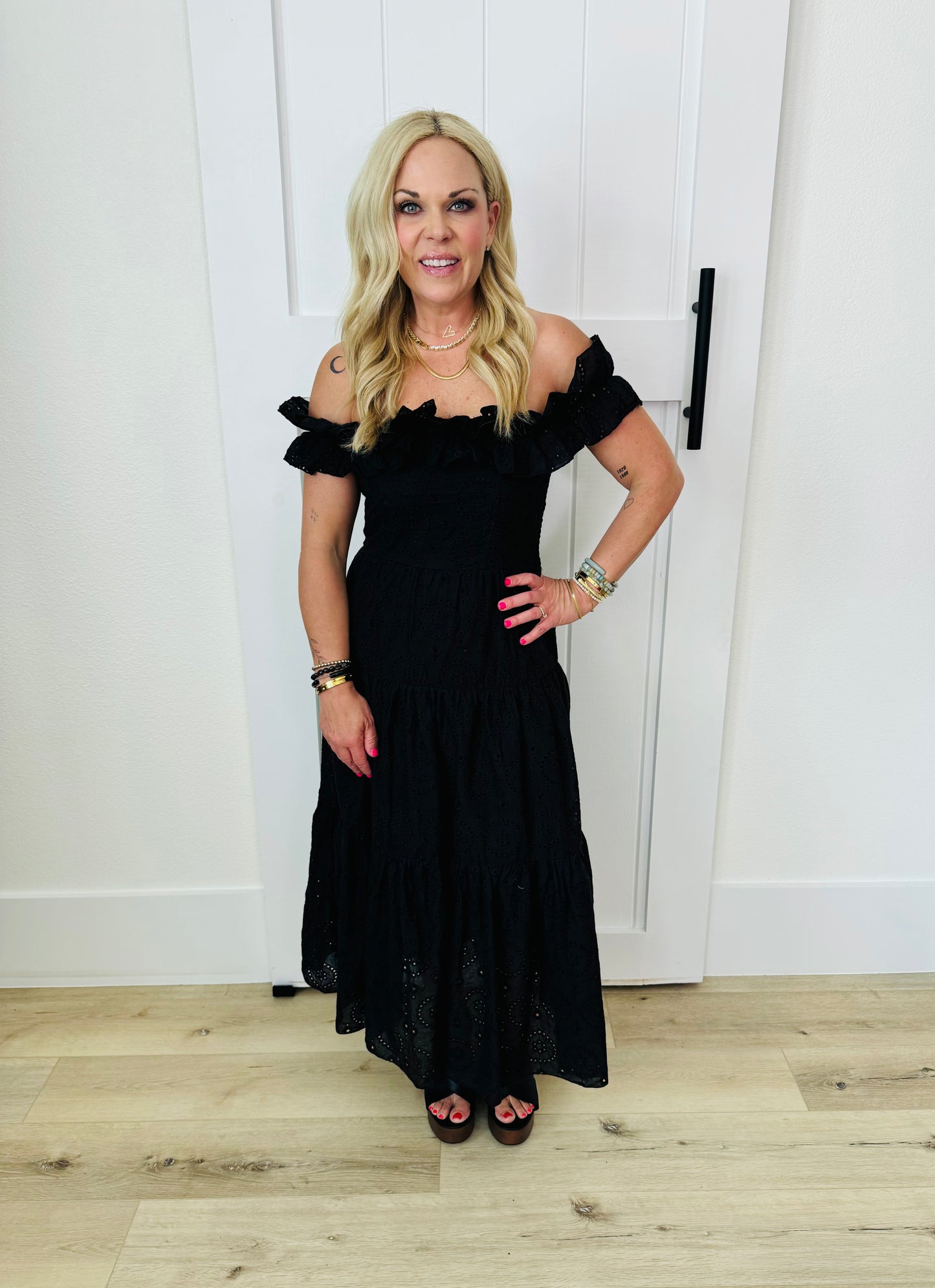 Eyelet Maxi Dress