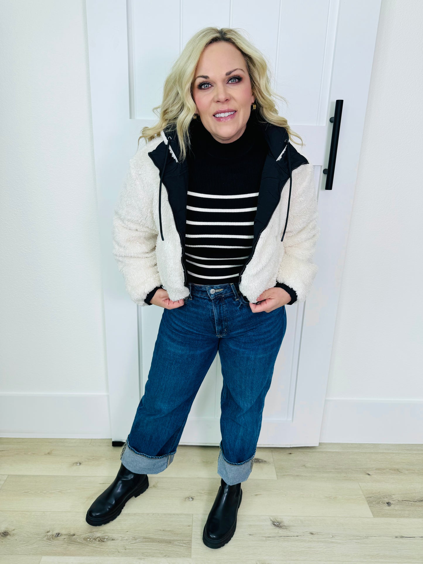 Striped Long Sleeve Turtleneck
