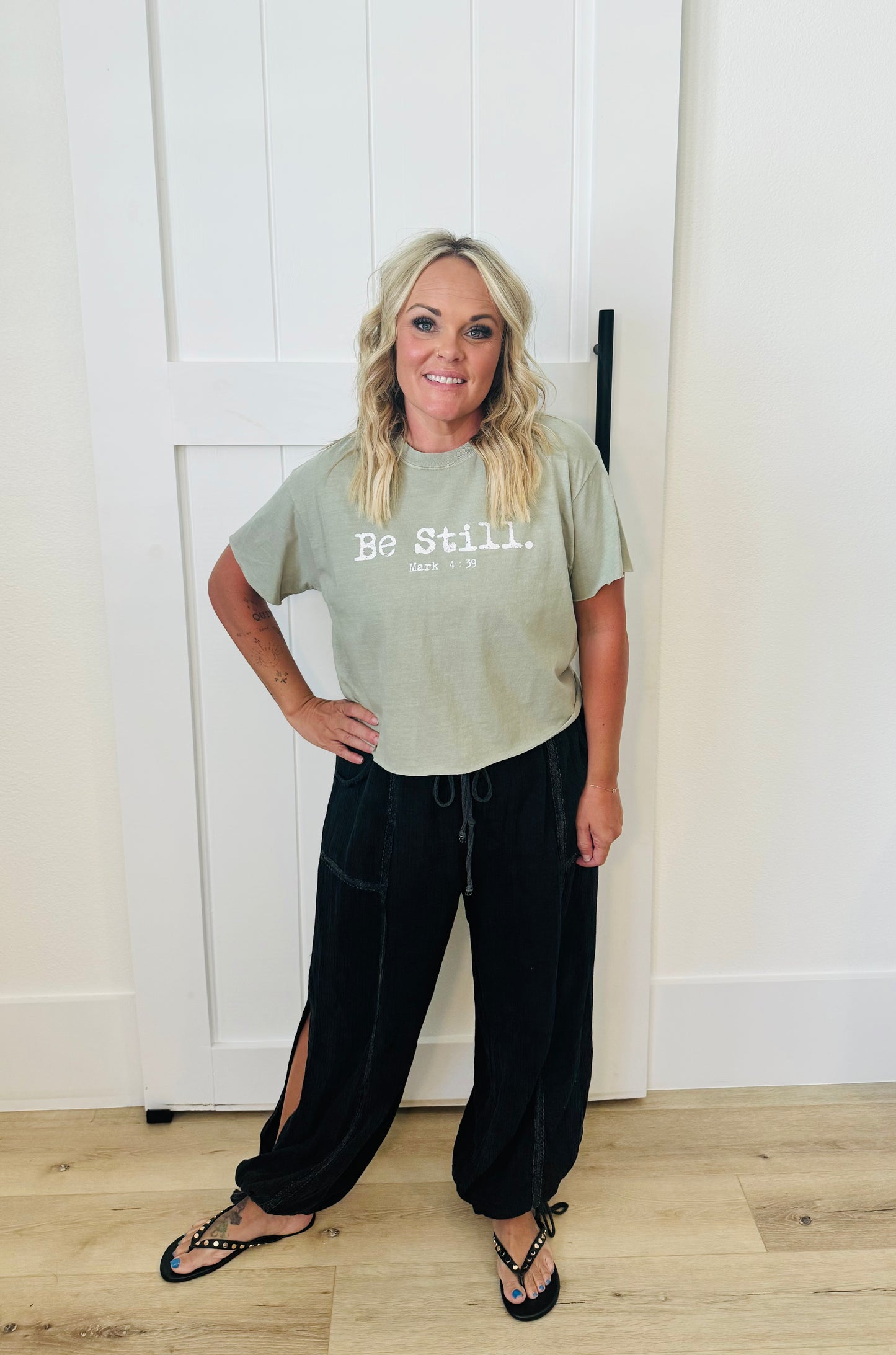 Be Still Graphic Crop Top