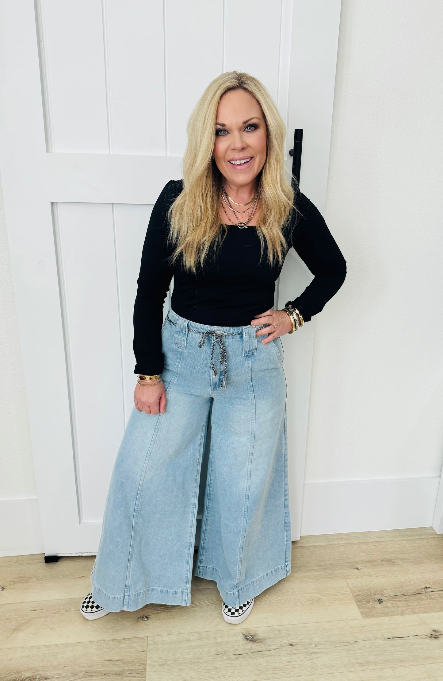 Wide Leg Denim Jeans