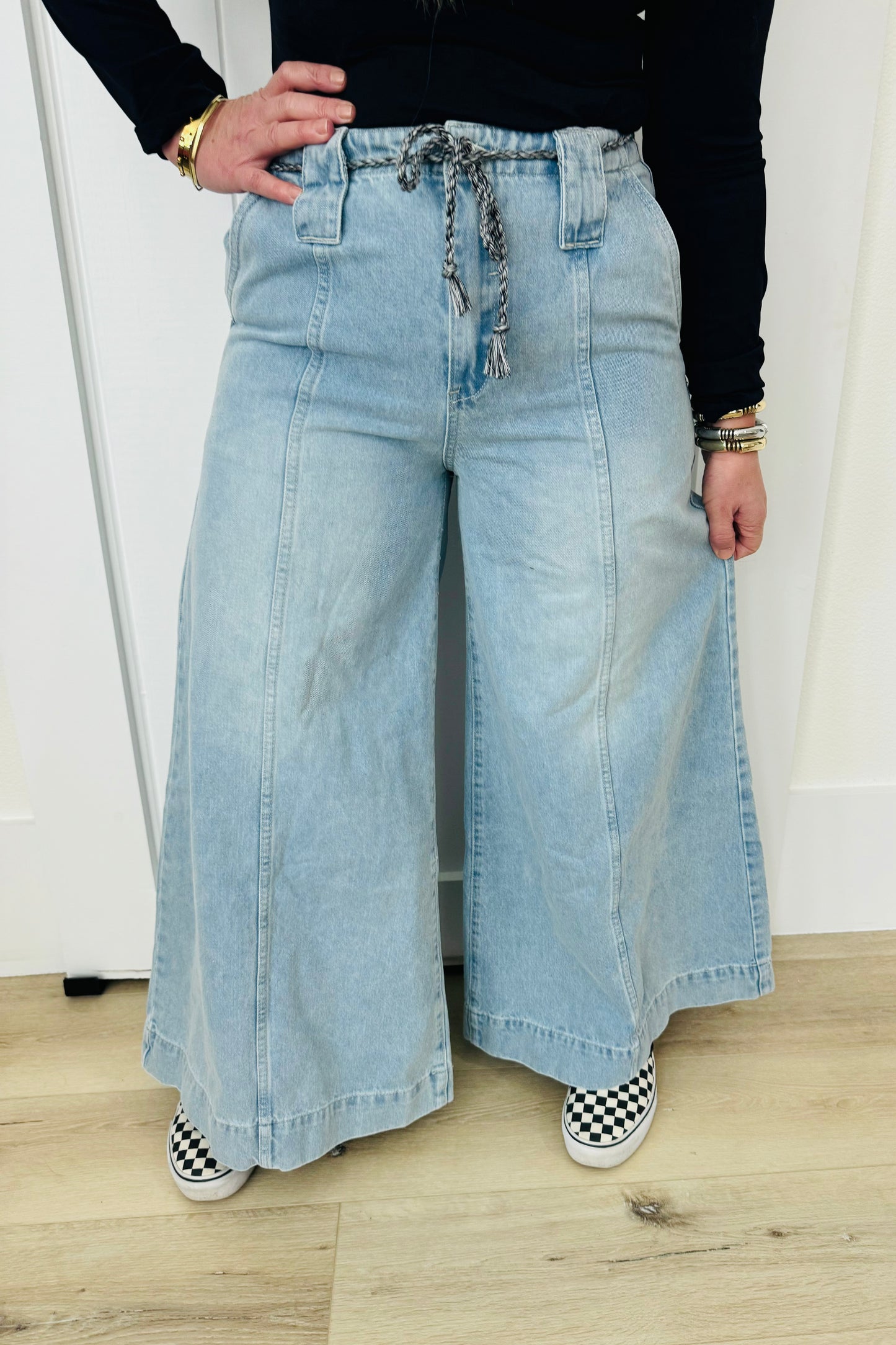 Wide Leg Denim Jeans