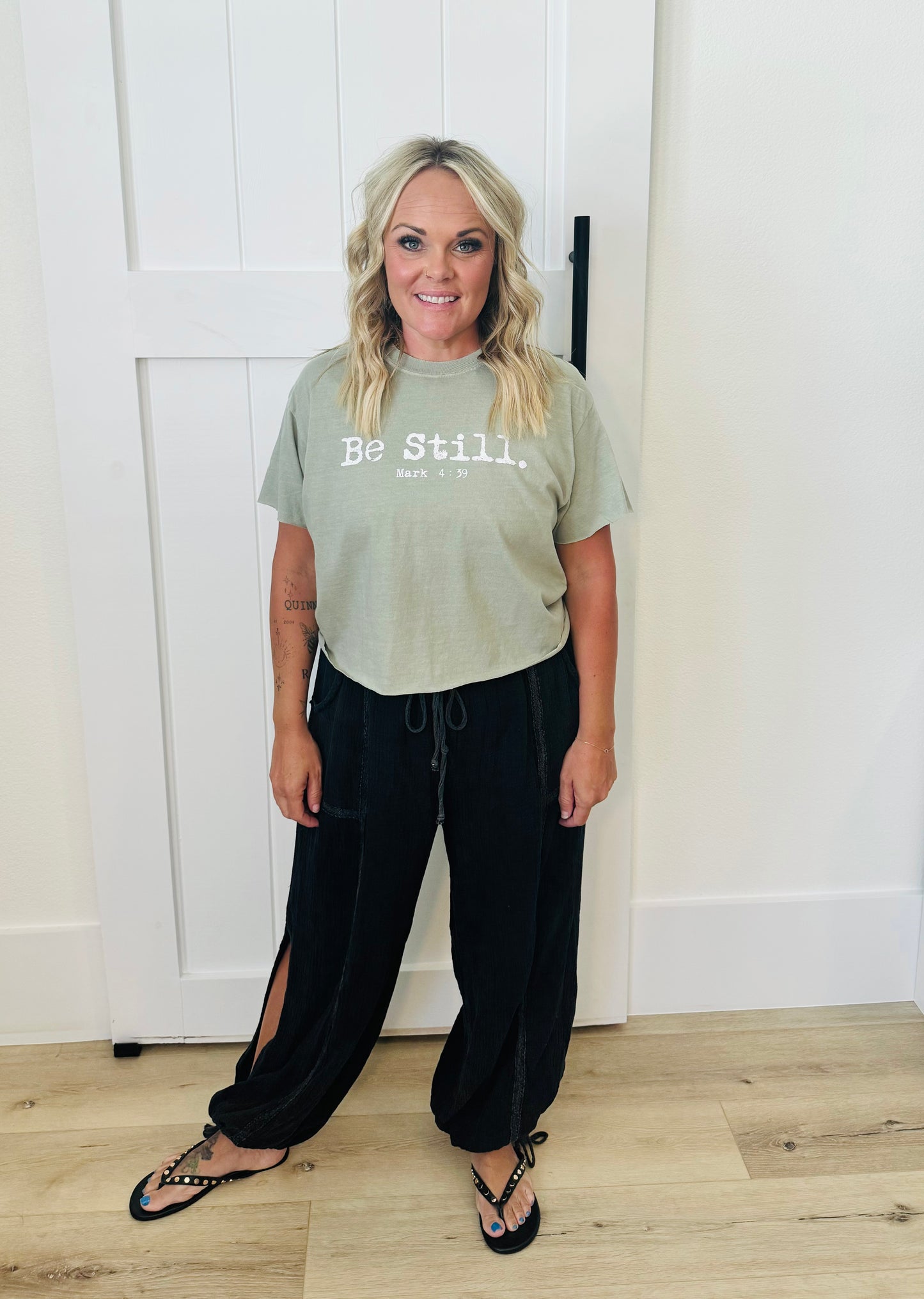 Be Still Graphic Crop Top