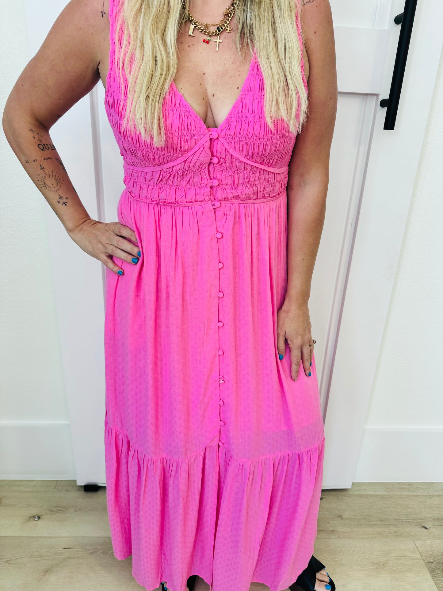 Elara Smocked Midi