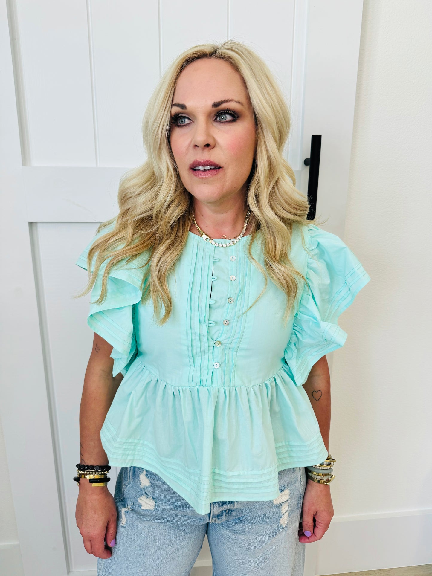 Ruffle Peplum Top