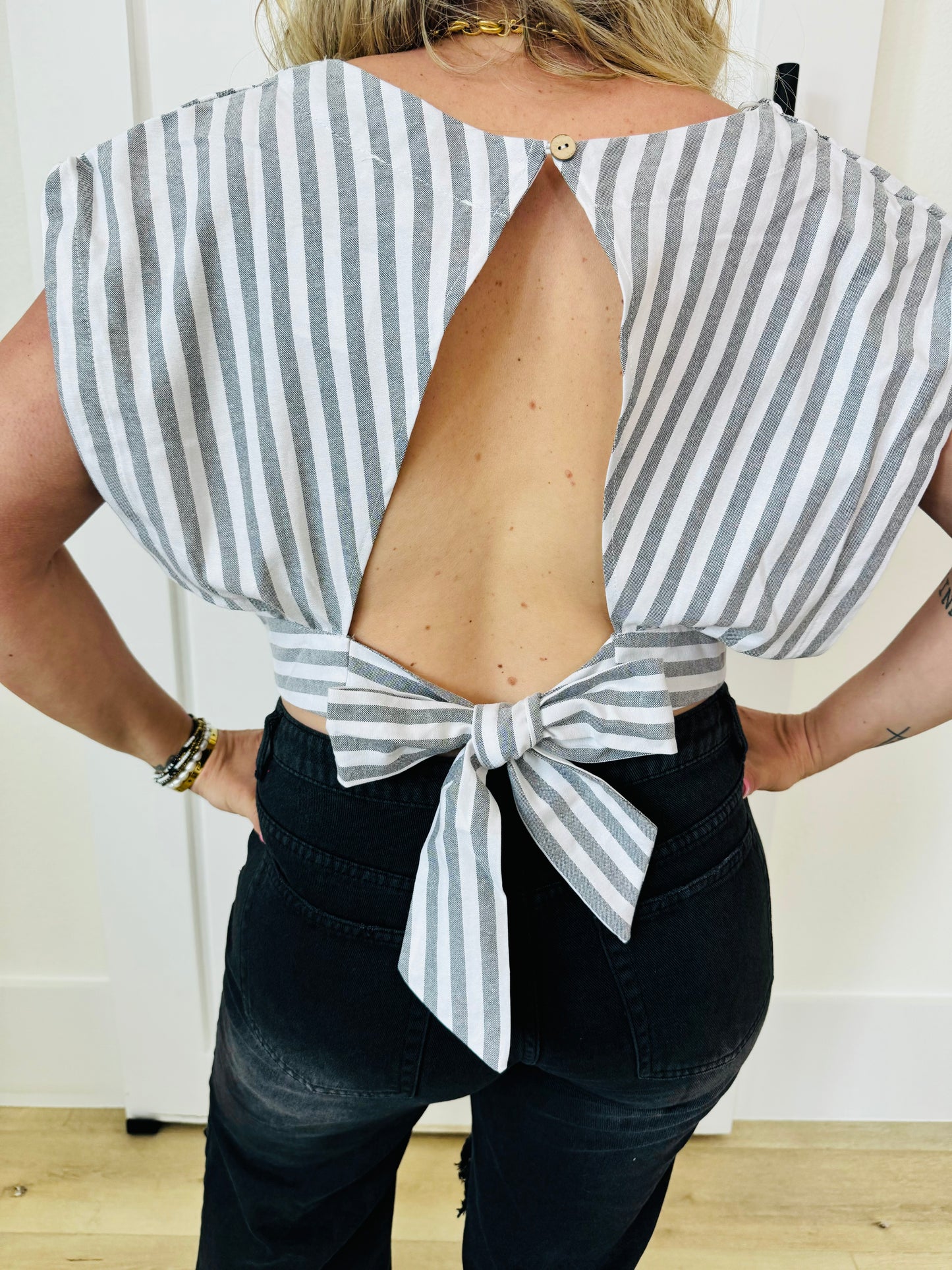 Peekaboo Crop Blouse