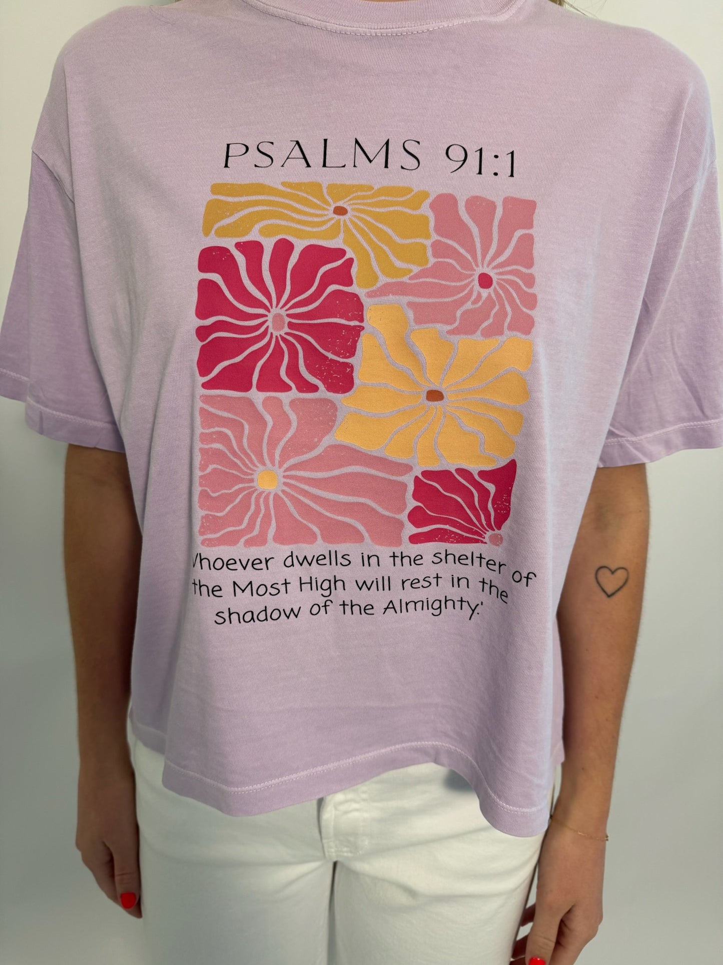 Psalms 91:1 Cropped Tee