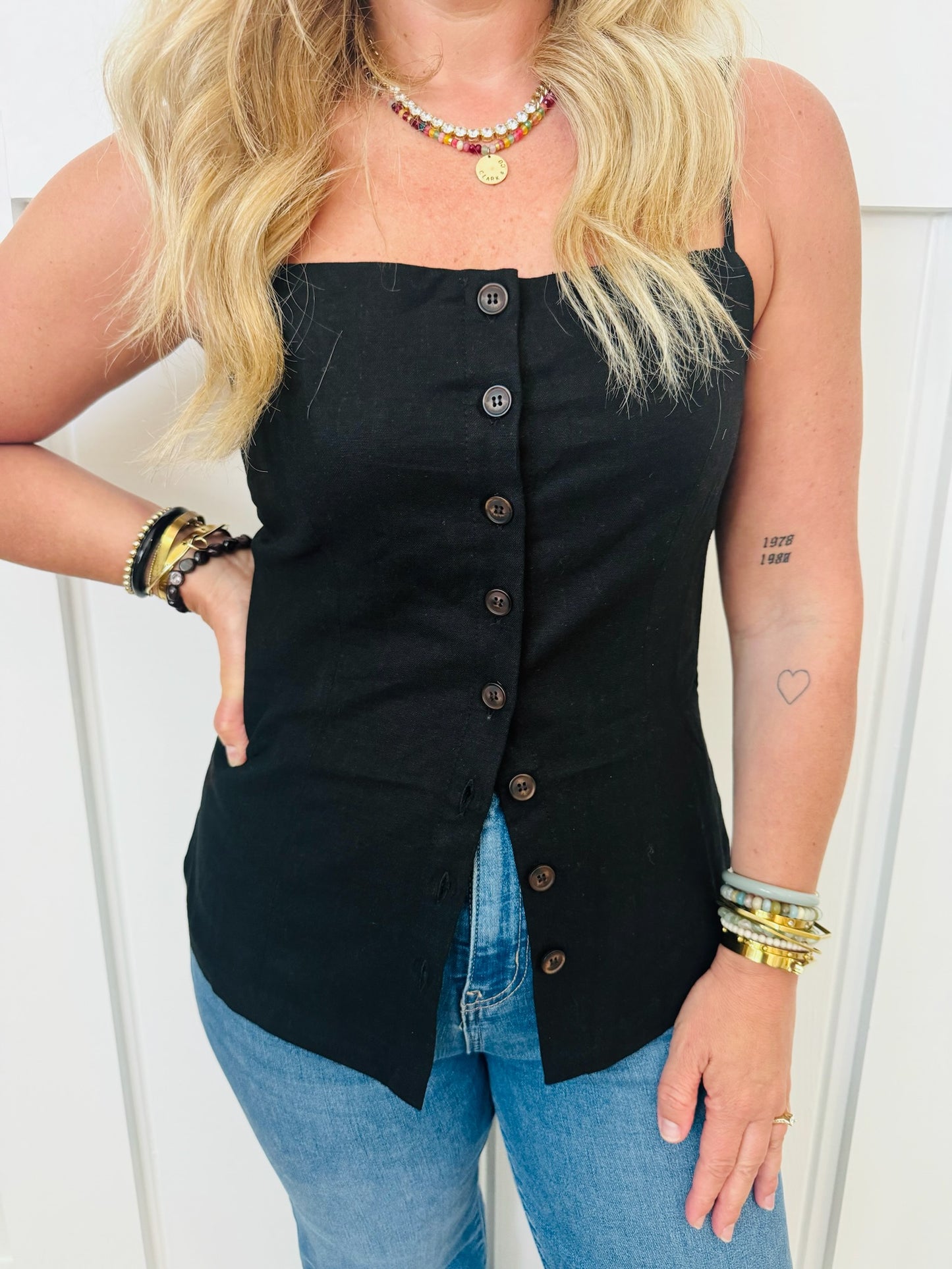 The Capri Linen Tank