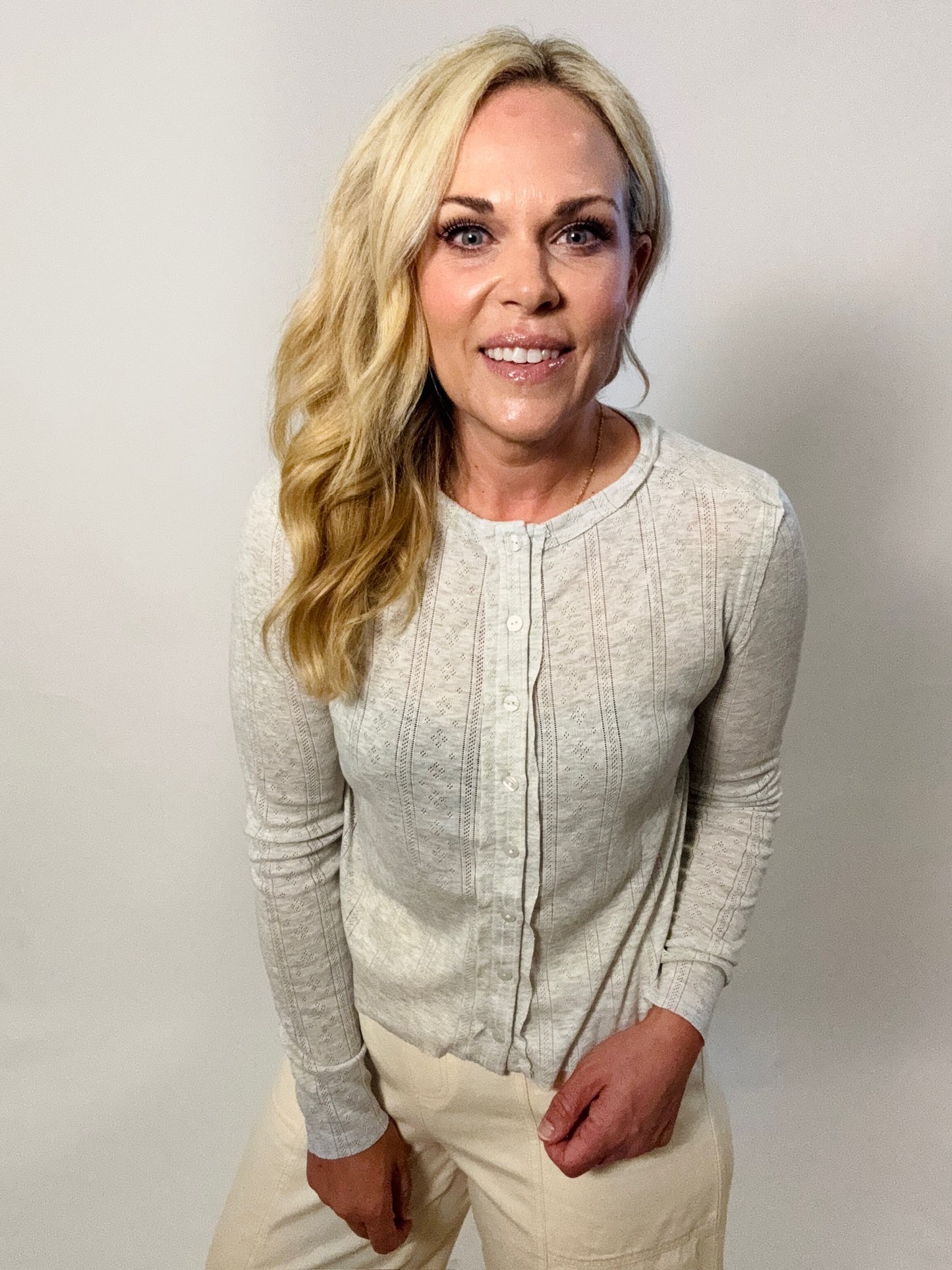 Pointelle Cardigan