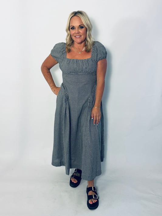 green floral embroidered dress Baltic Born Womens Arabella Embroidered Tulle Maxi Dress | Dark Green Floral