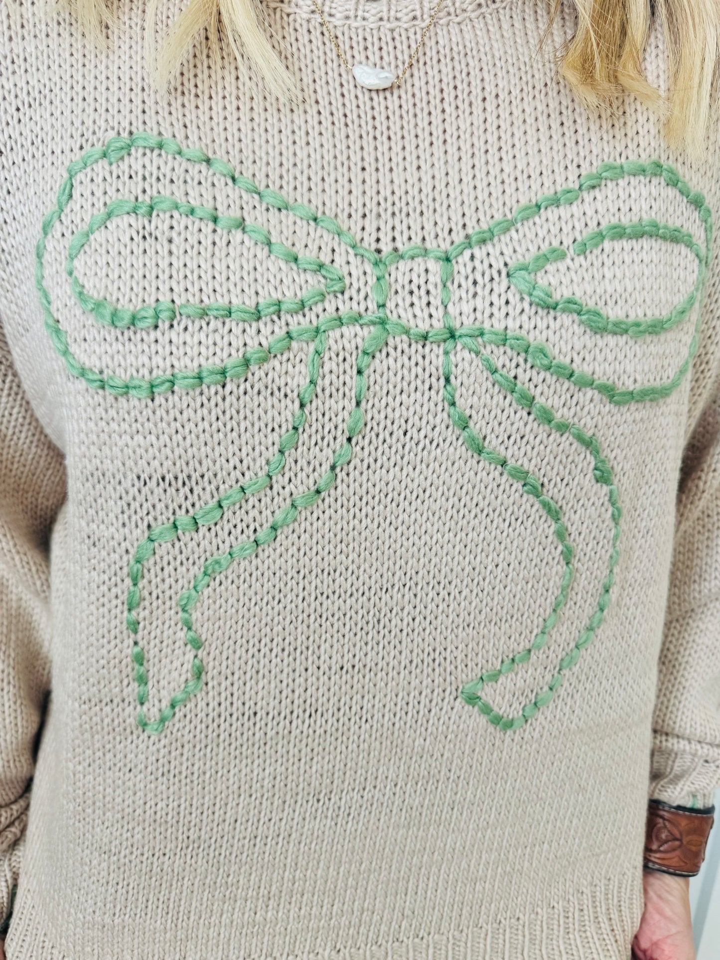 Sweet Stitch Bow Sweater