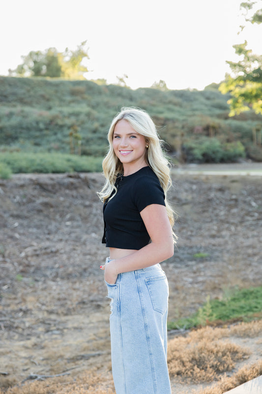 Knit & Buttoned Top