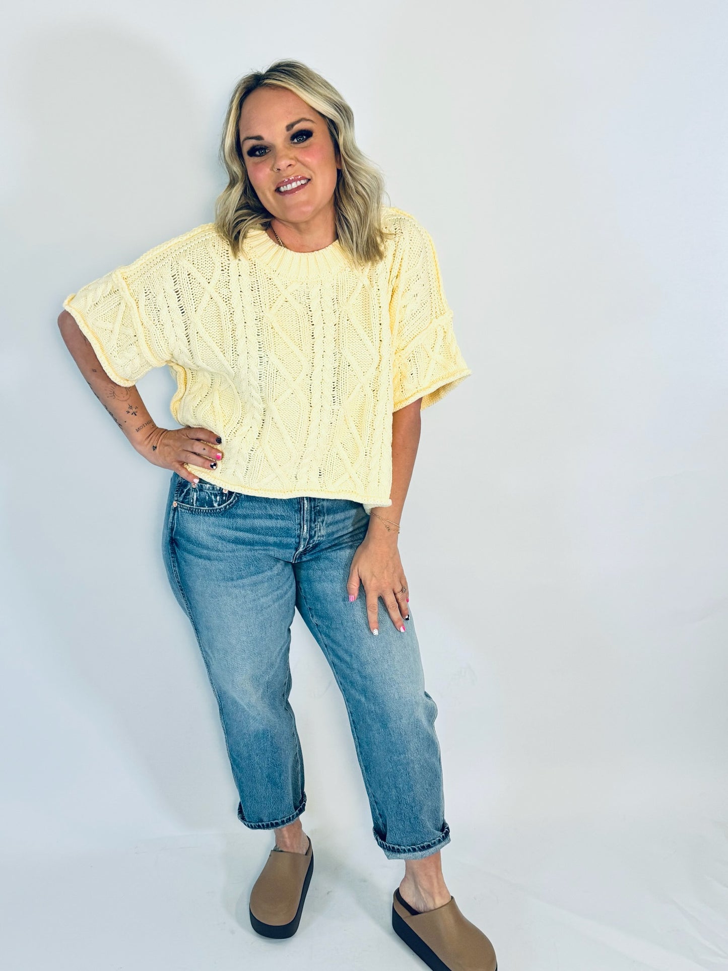 Sunshine Cable Knit Top