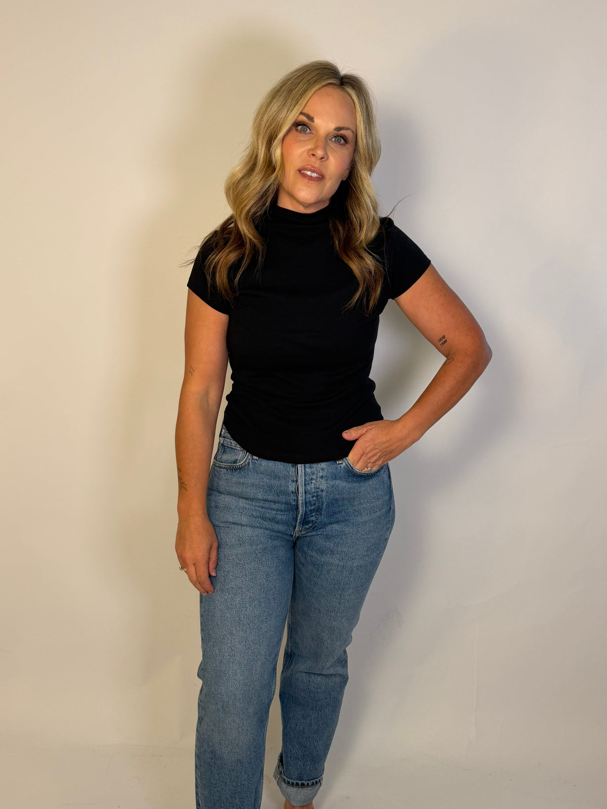 Mock Neck Everyday Top