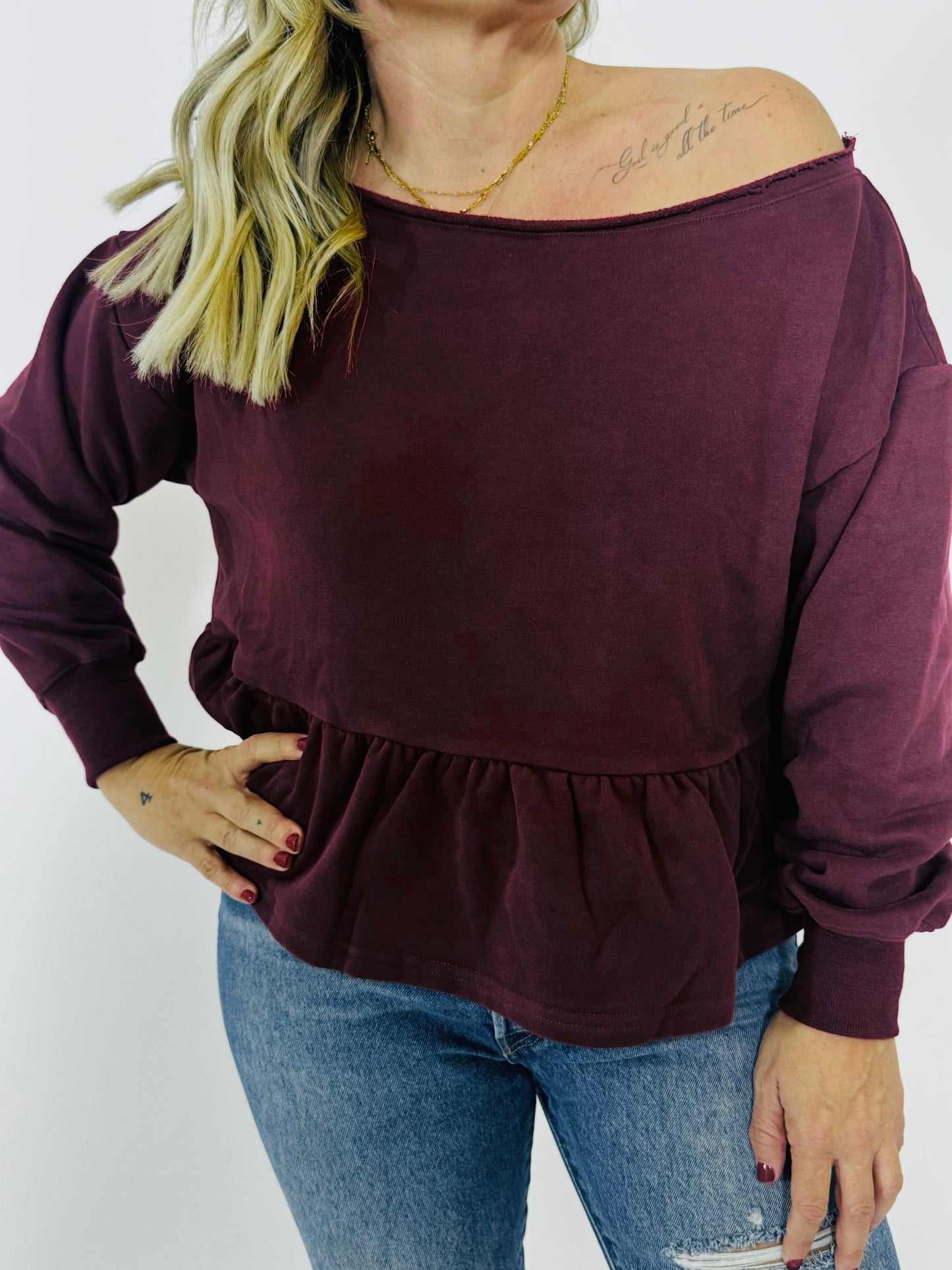 The Perfect Peplum Sweatshirt
