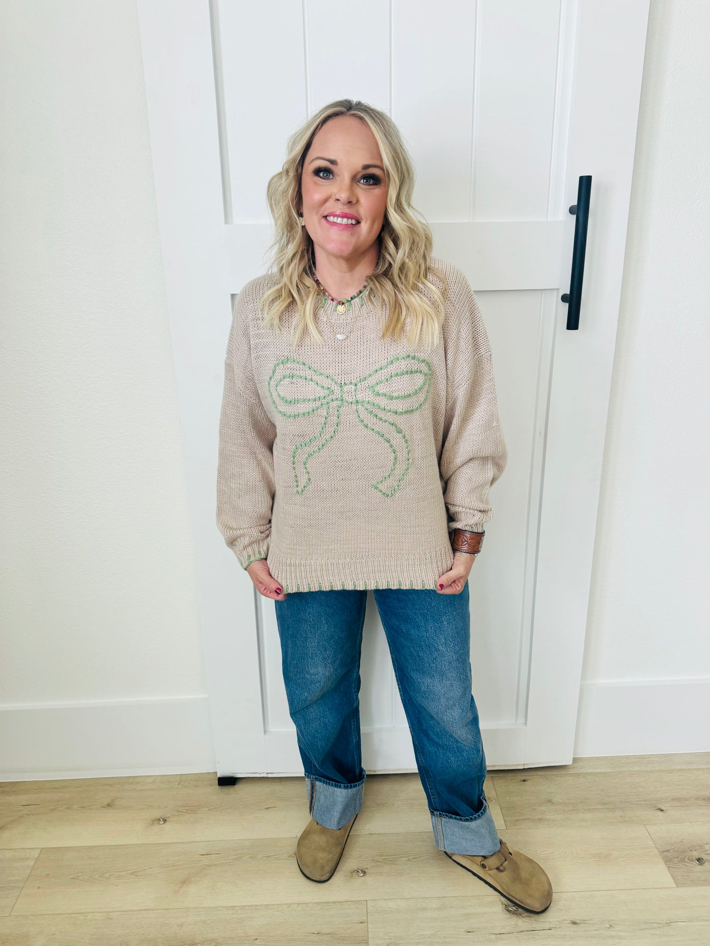 Sweet Stitch Bow Sweater