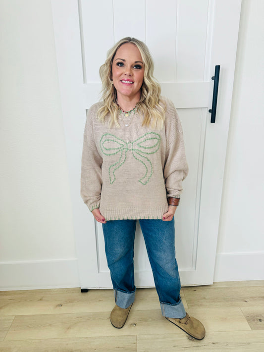 Sweet Stitch Bow Sweater