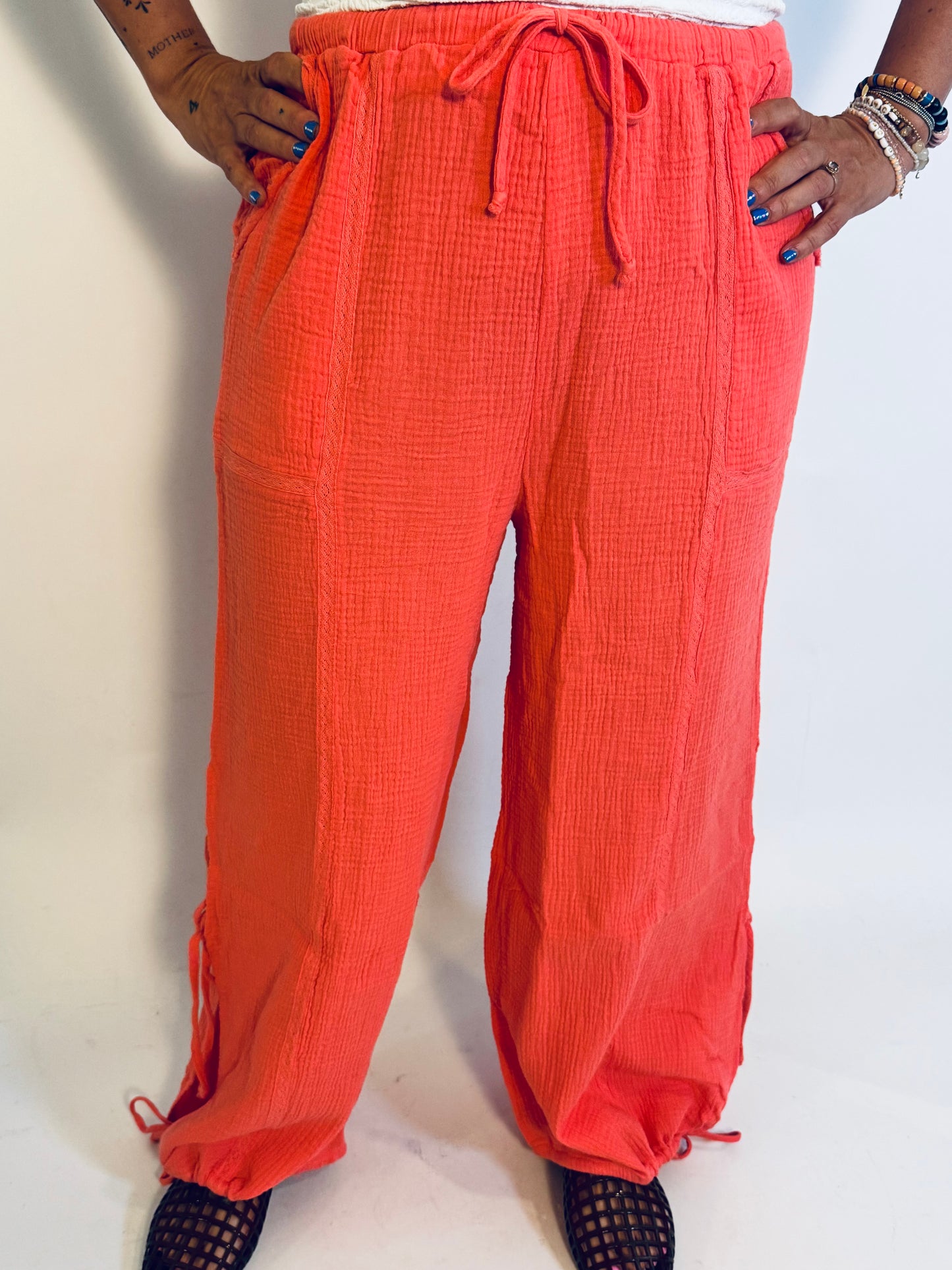 Gauze Joggers