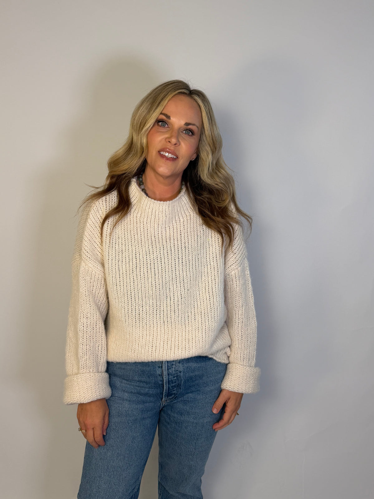 Cozy Days Mock Neck Sweater