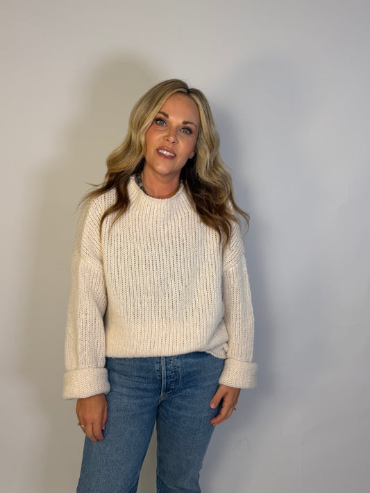 Cozy Days Mock Neck Sweater