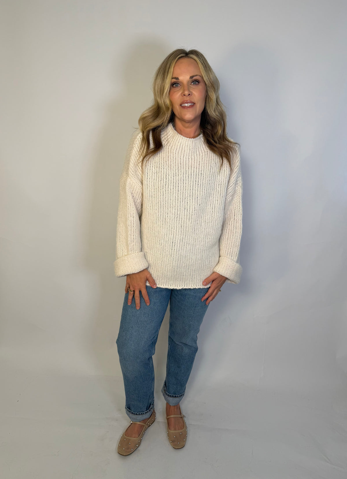 Cozy Days Mock Neck Sweater
