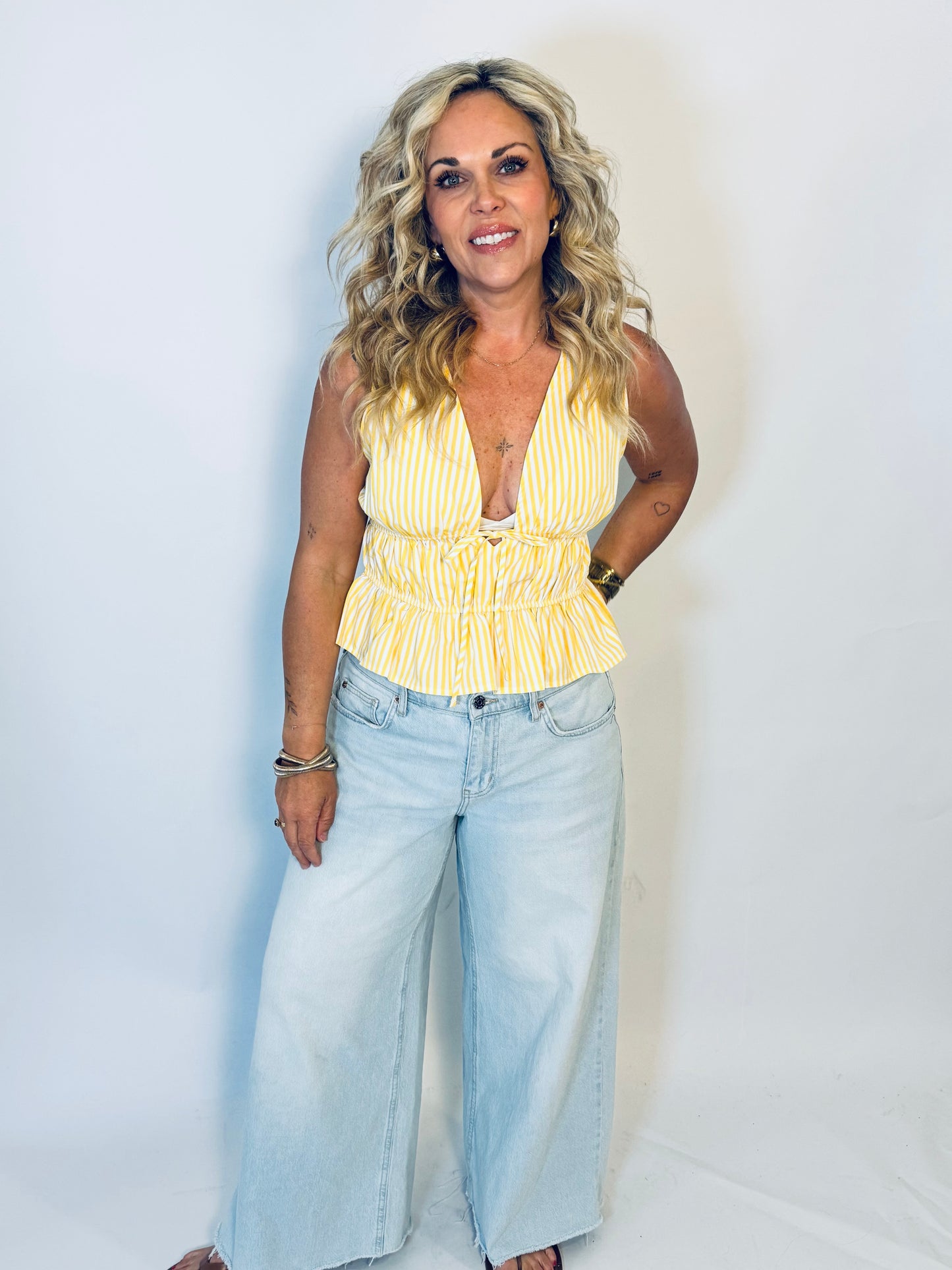 Striped Peplum