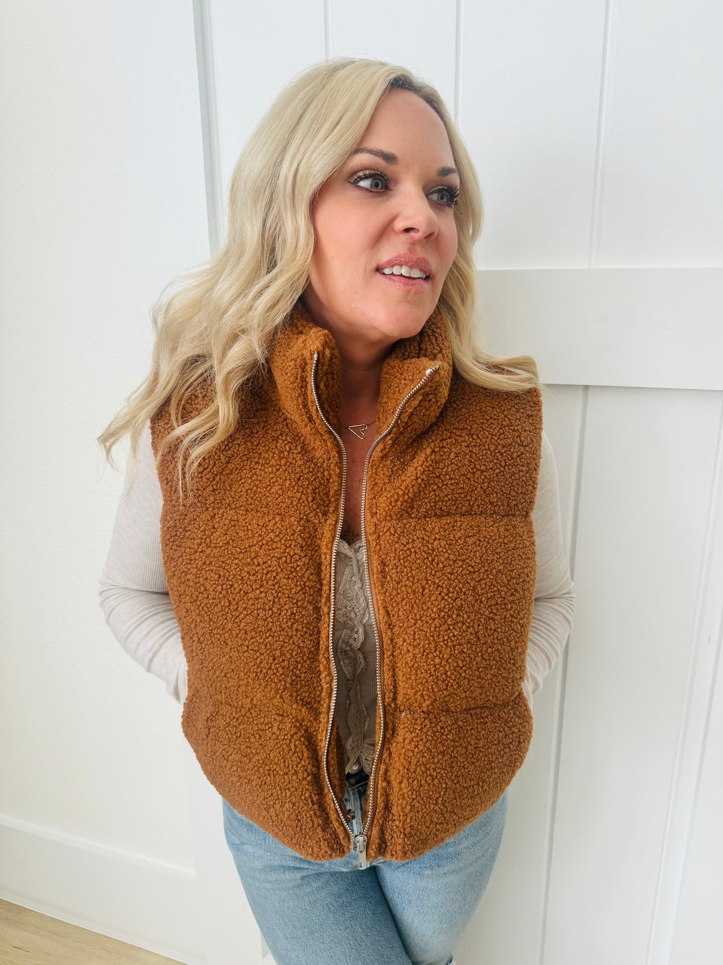 Teddy Puffer Vest