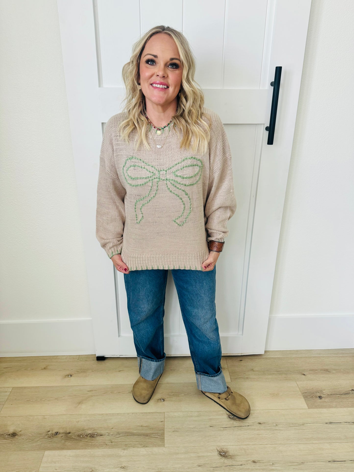 Sweet Stitch Bow Sweater