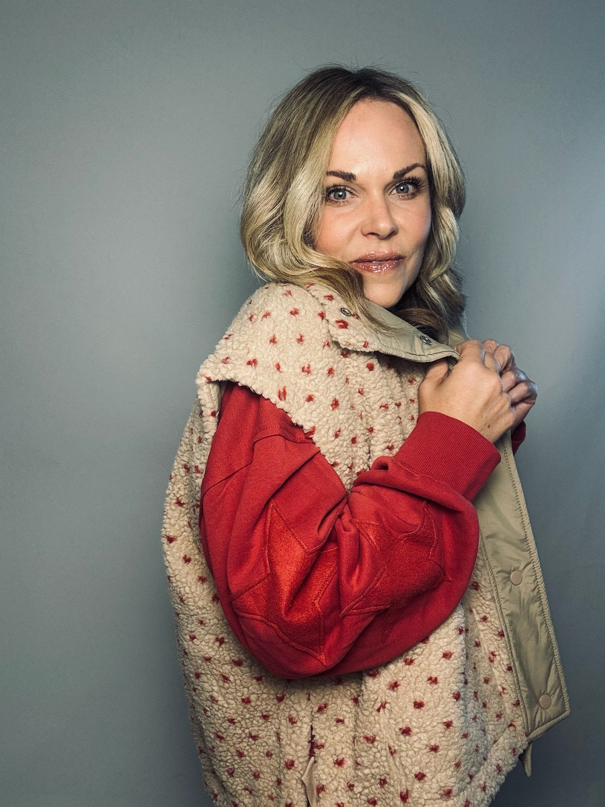 Polka Dot Sherpa Vest