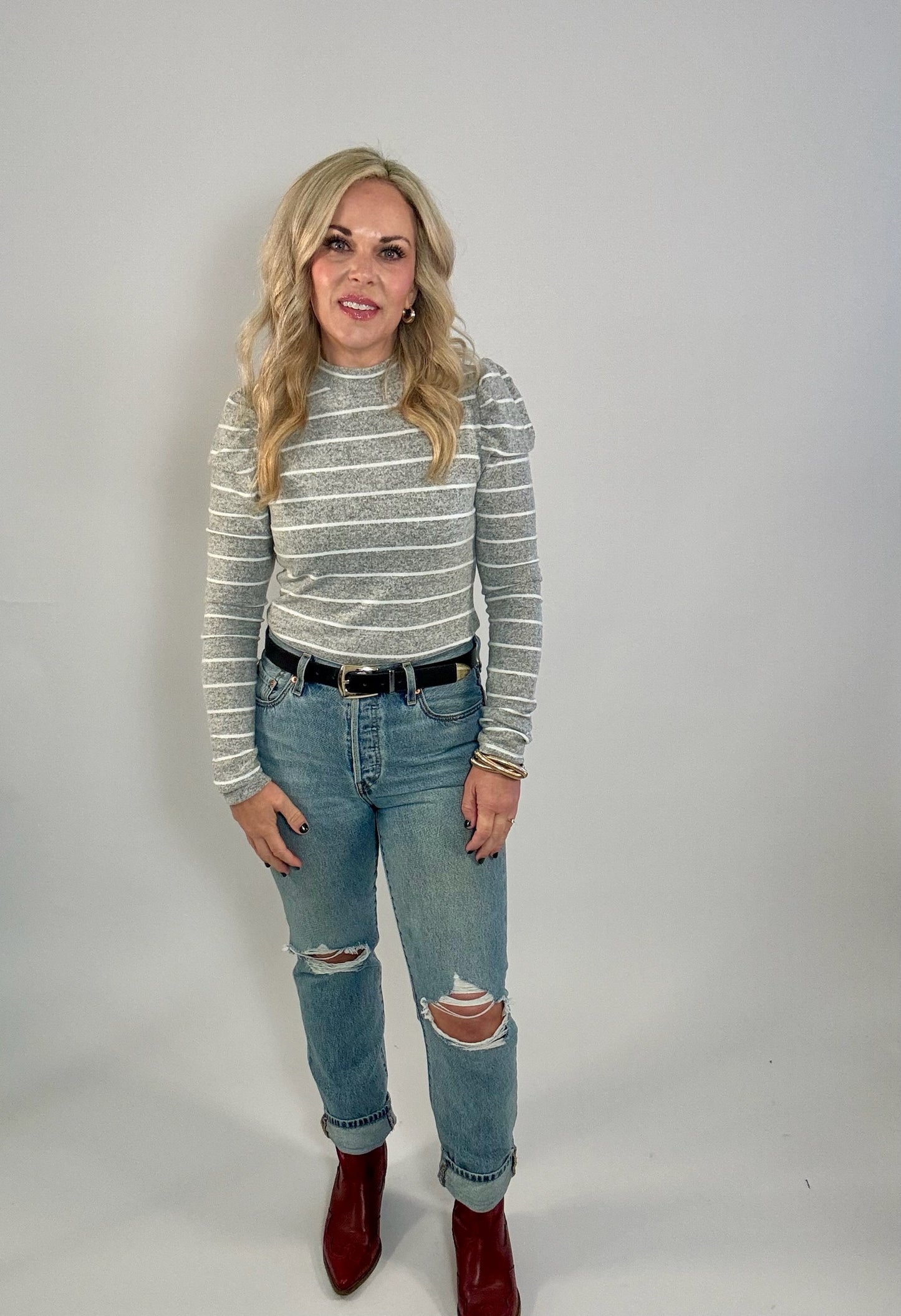 Striped Knit Everyday Top