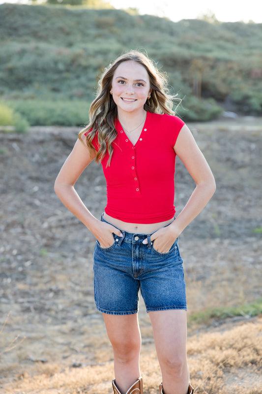 The Poppy Snap Top