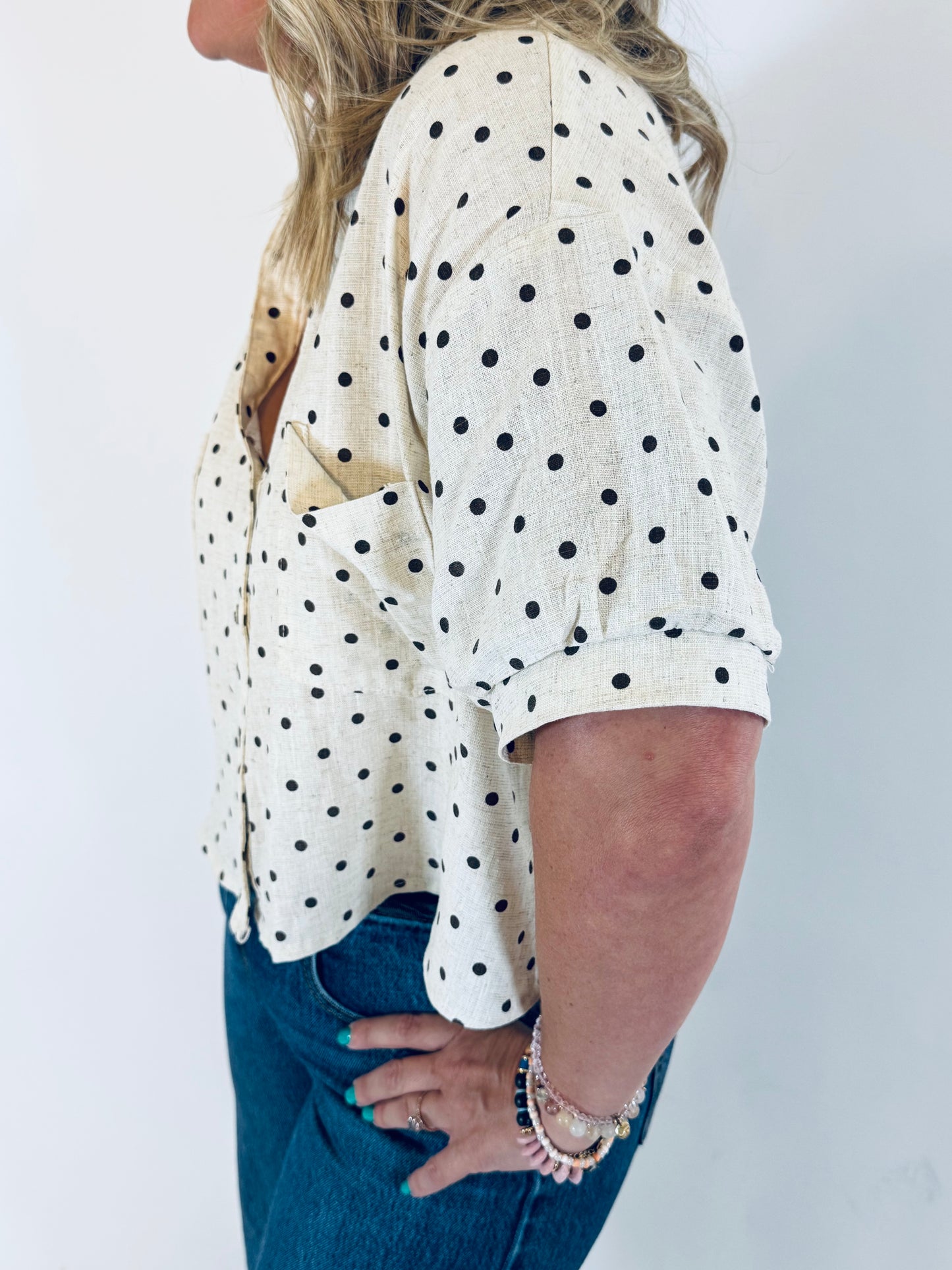 Downtown Polka Dot Blouse