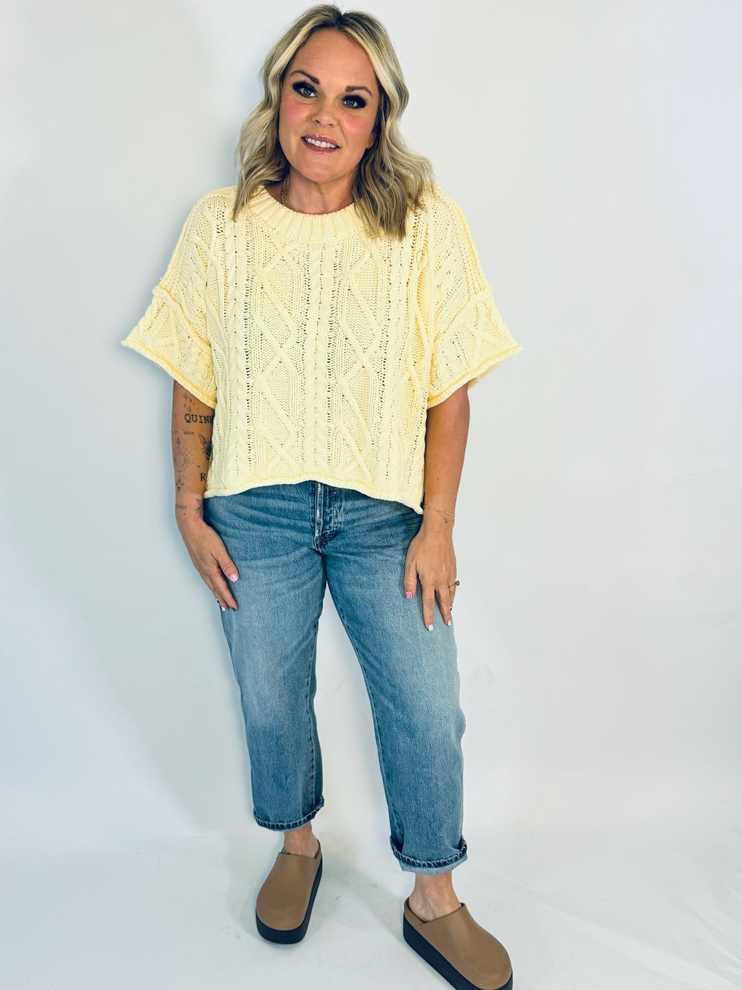 Sunshine Cable Knit Top