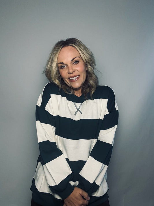 Cozy Striped Sweatshirt