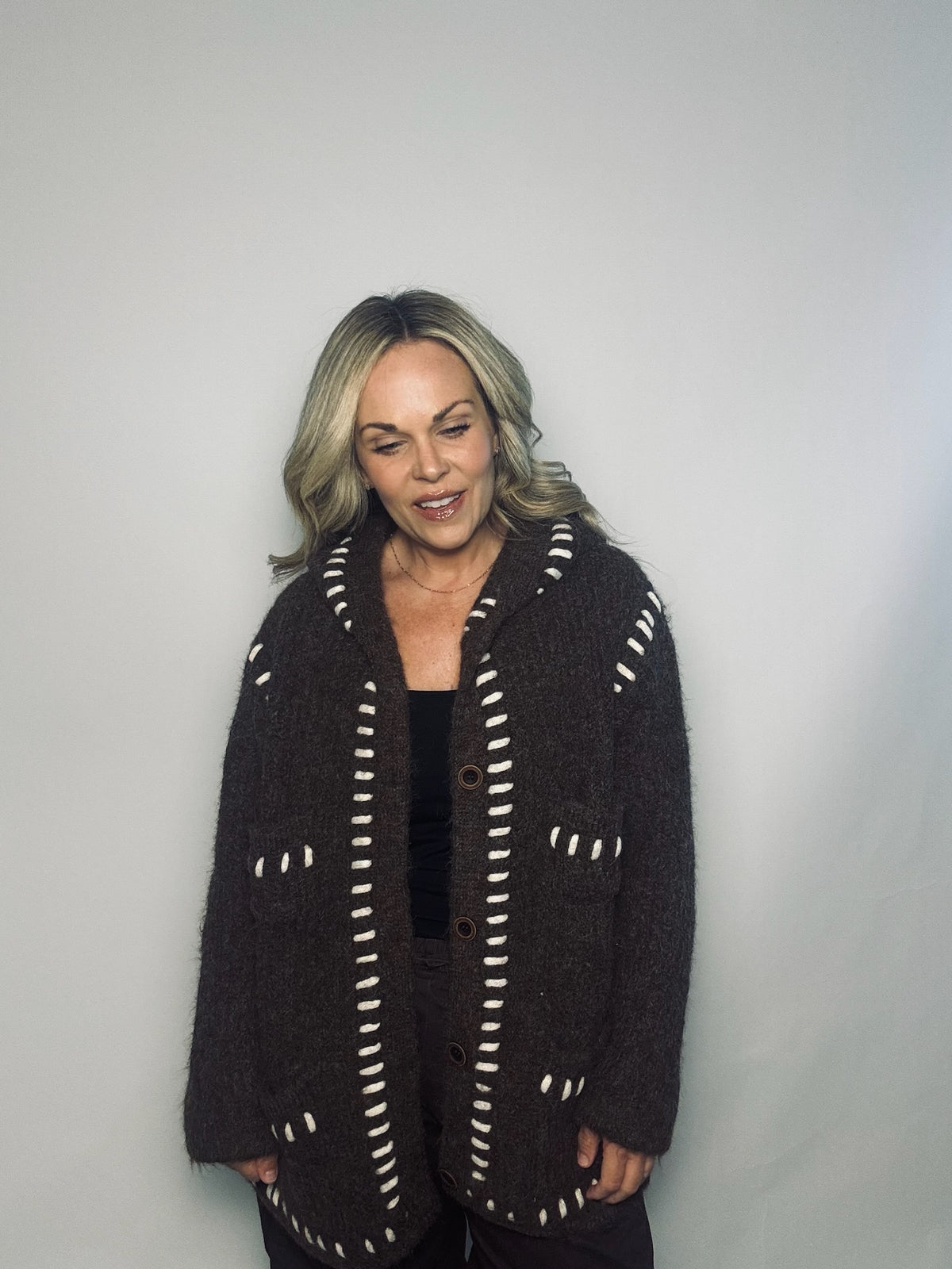 Chocolate Hoodie Cardigan