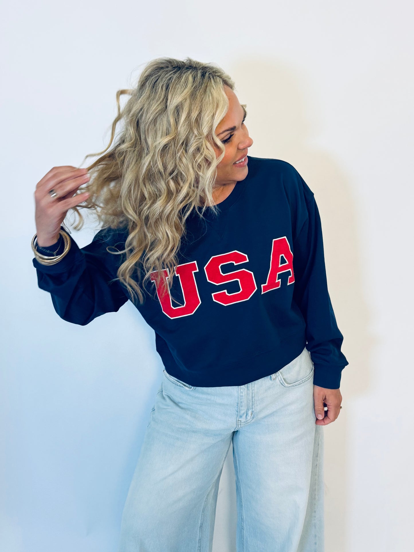 USA Cropped Sweatshirt