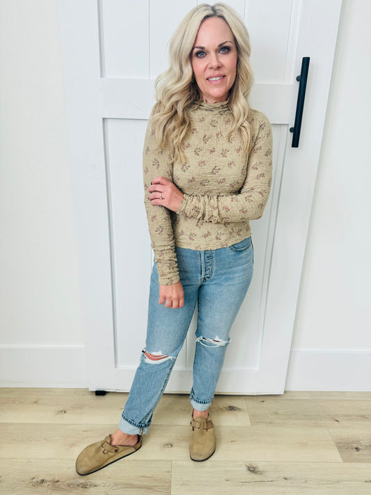 Floral Soft Knit Long Sleeve