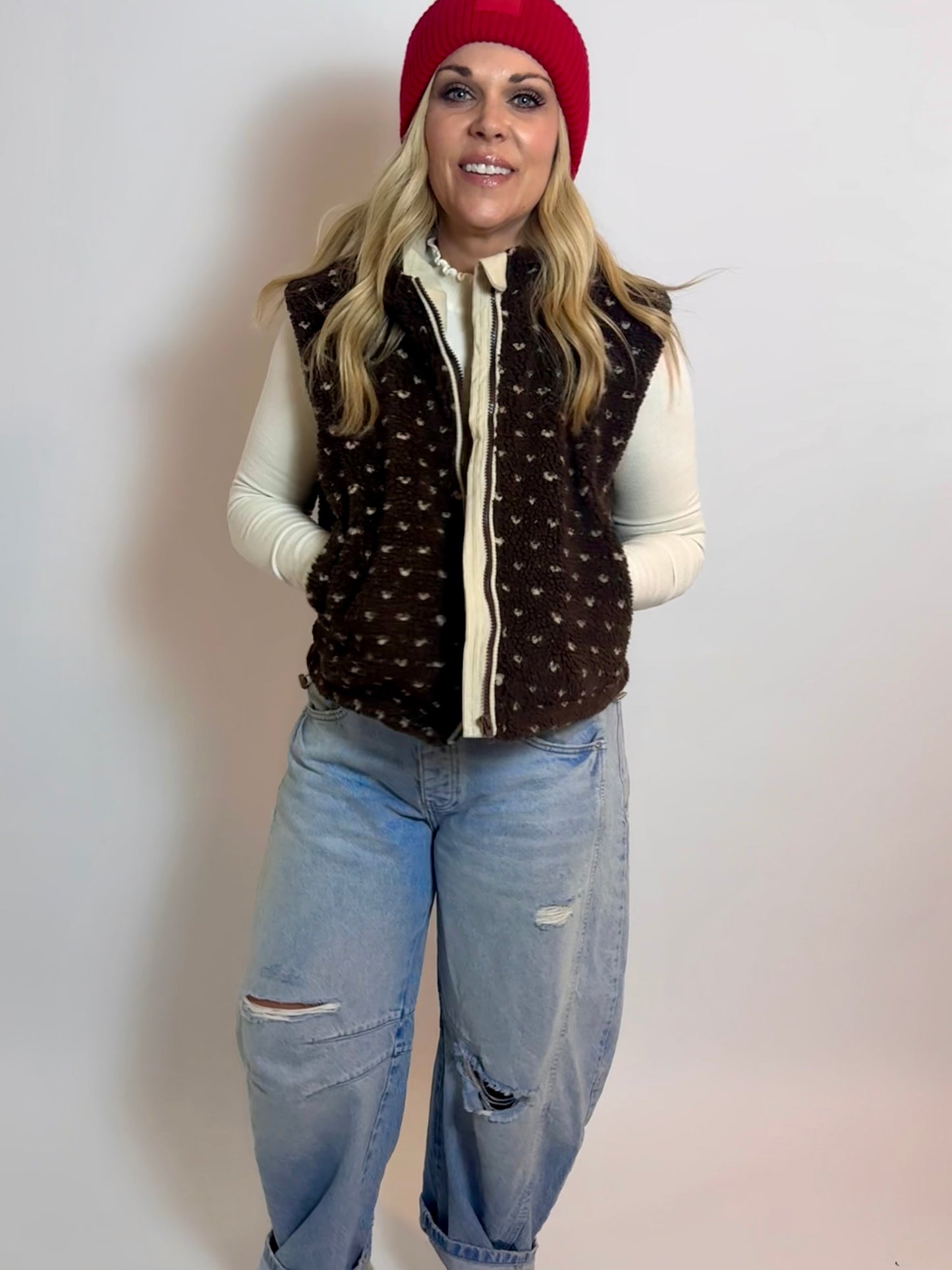 The Cozy Dot Vest
