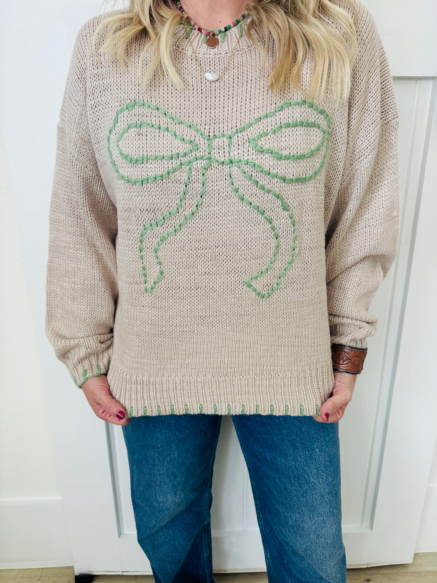Sweet Stitch Bow Sweater