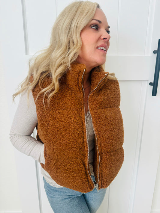 Teddy Puffer Vest