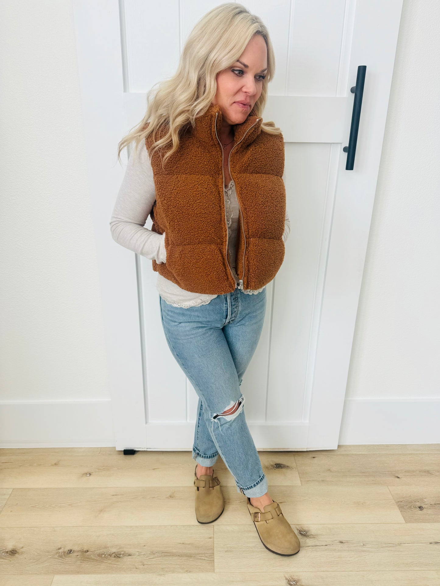 Teddy Puffer Vest