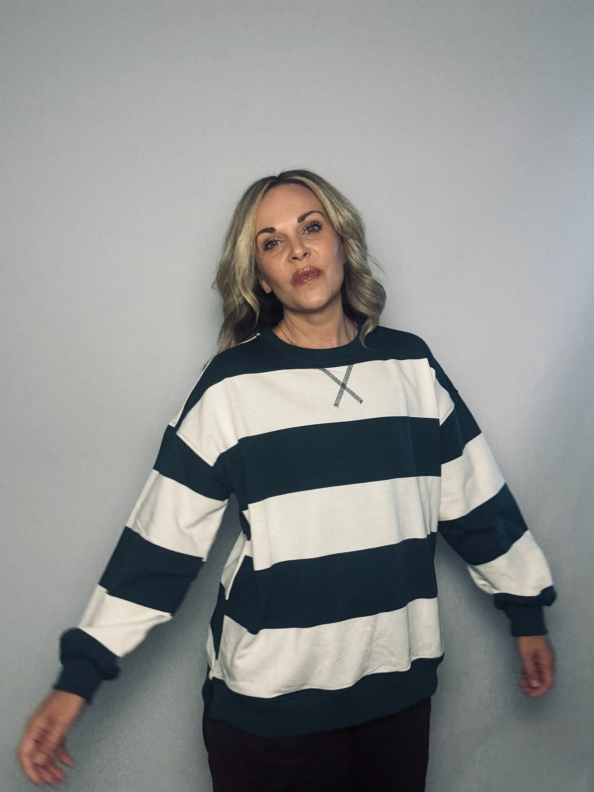 Cozy Striped Sweatshirt