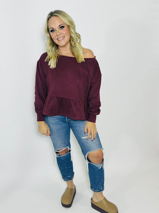 The Perfect Peplum Sweatshirt