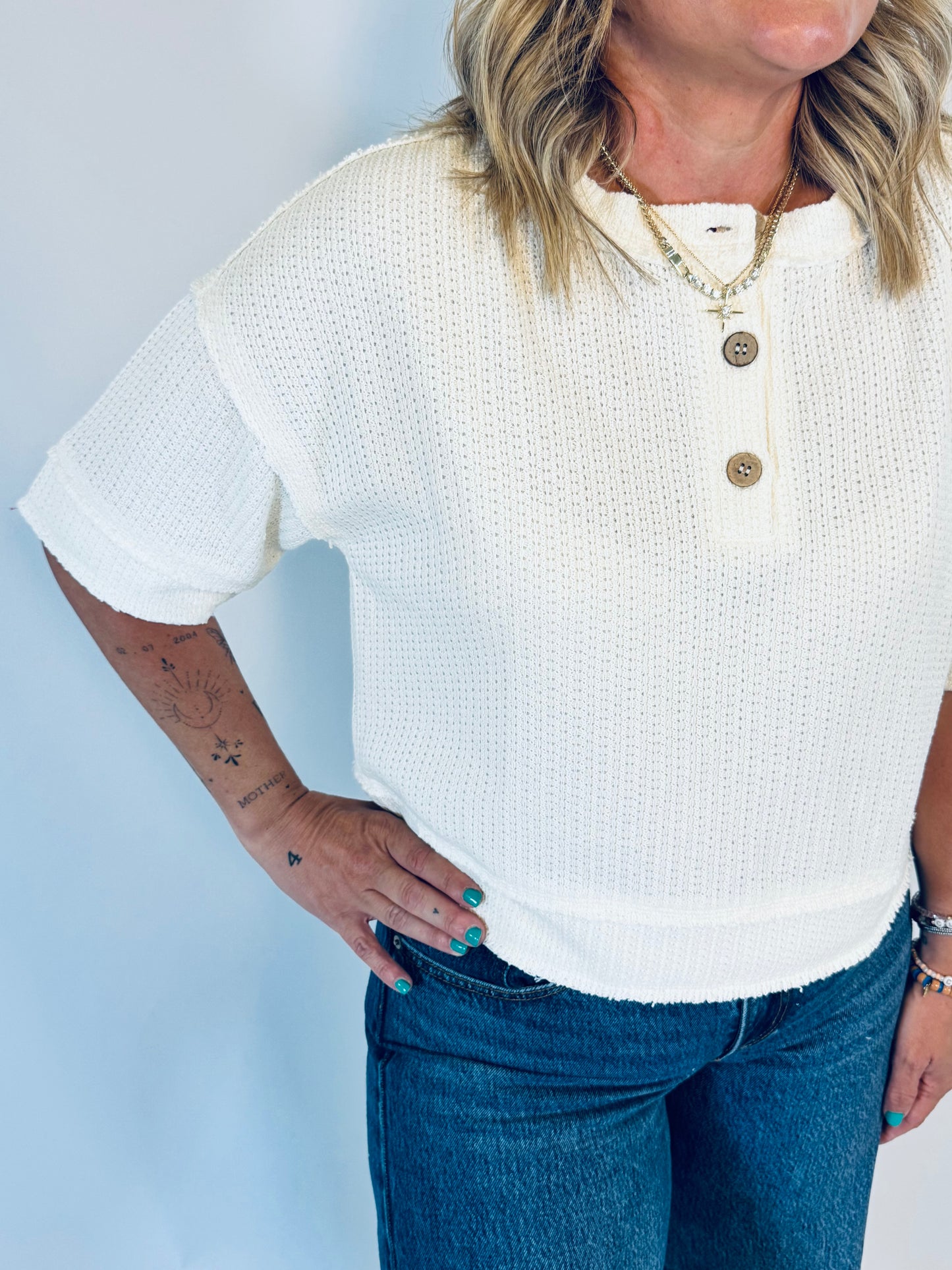 Lived-In Waffle Henley