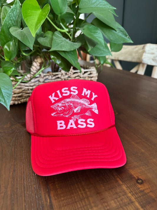 Kiss My Bass Trucker Hat