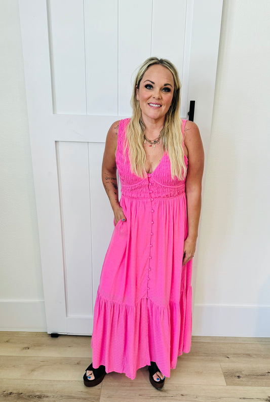 Elara Smocked Midi